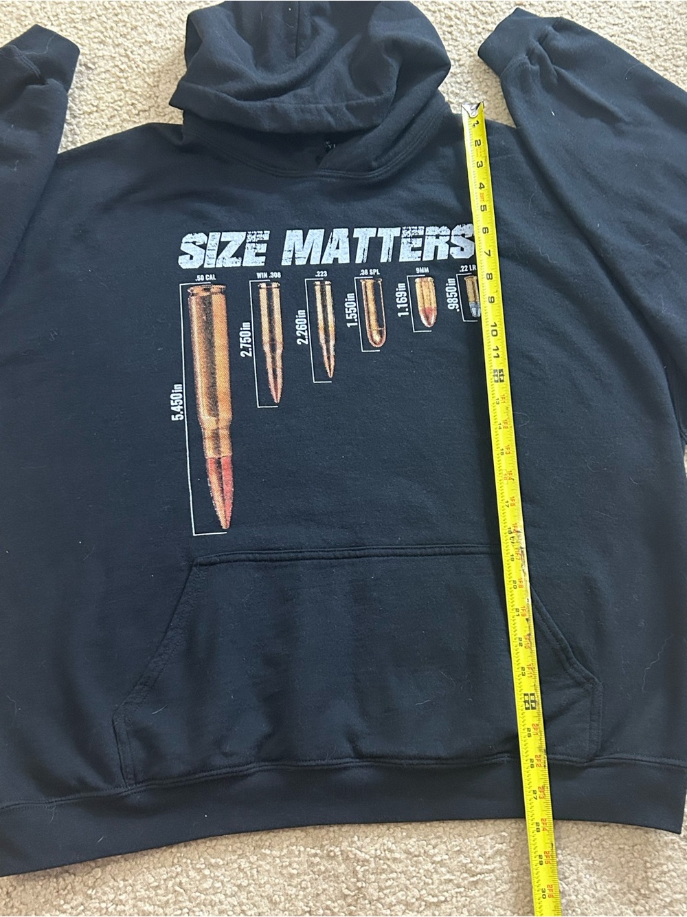 Grunt Style Men's Size XXL “Size Matters” Pullover Hoodie - Picture 9 of 9